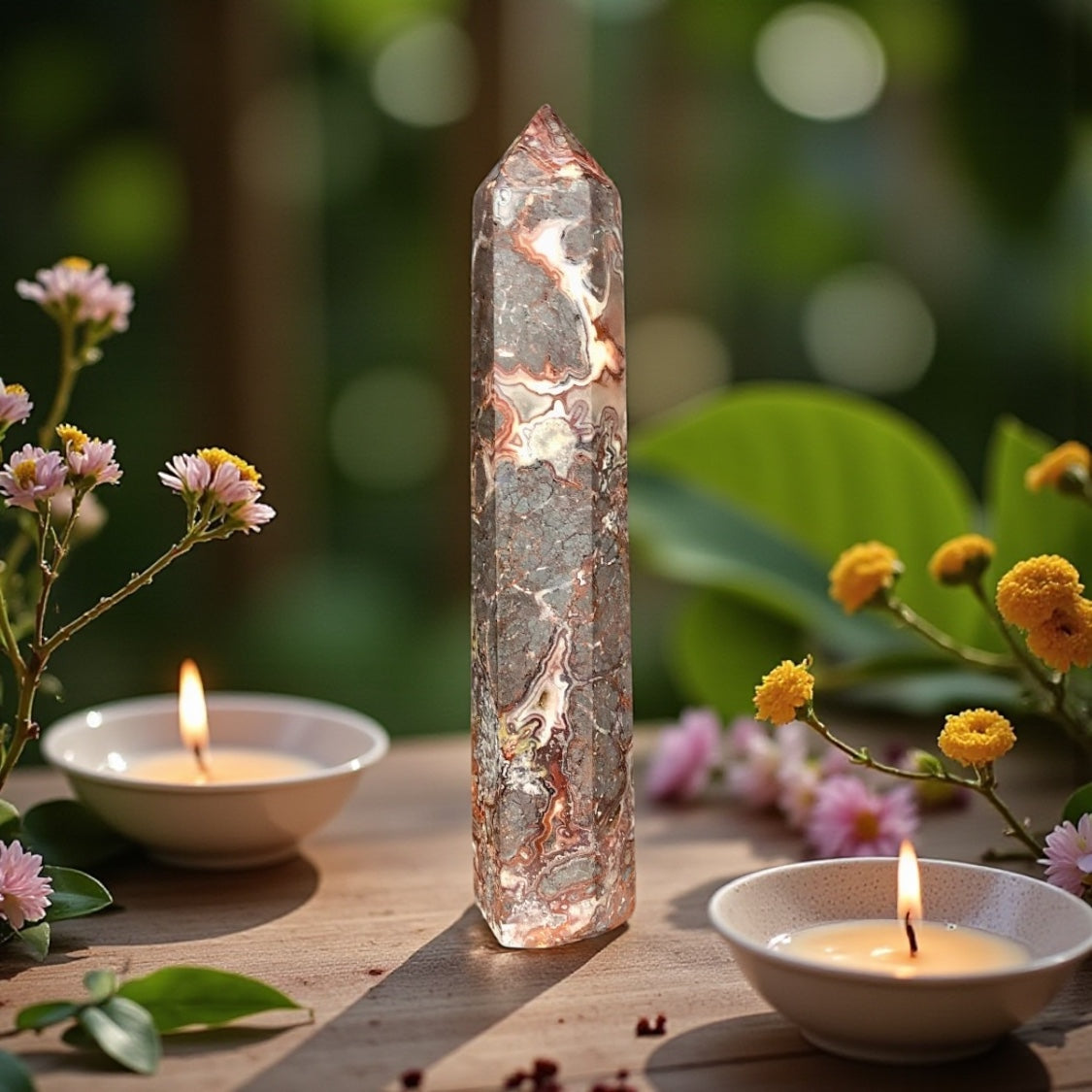 Crazy Lace Agate Tower