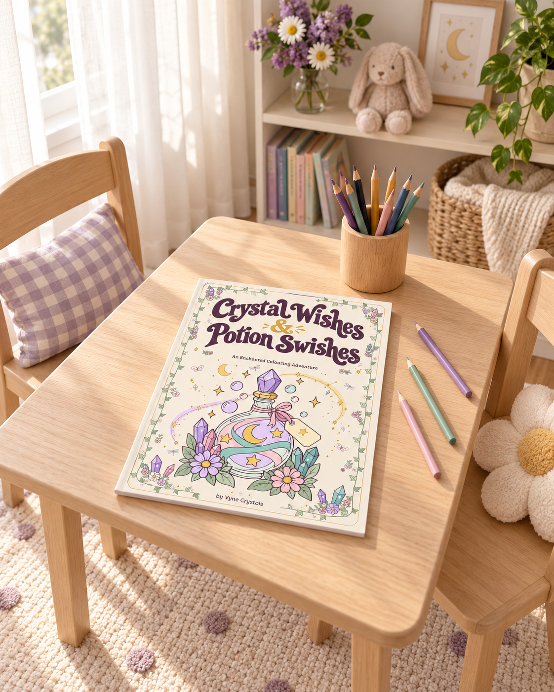 Crystal Wishes & Potion Swishes - Kids Colouring Book