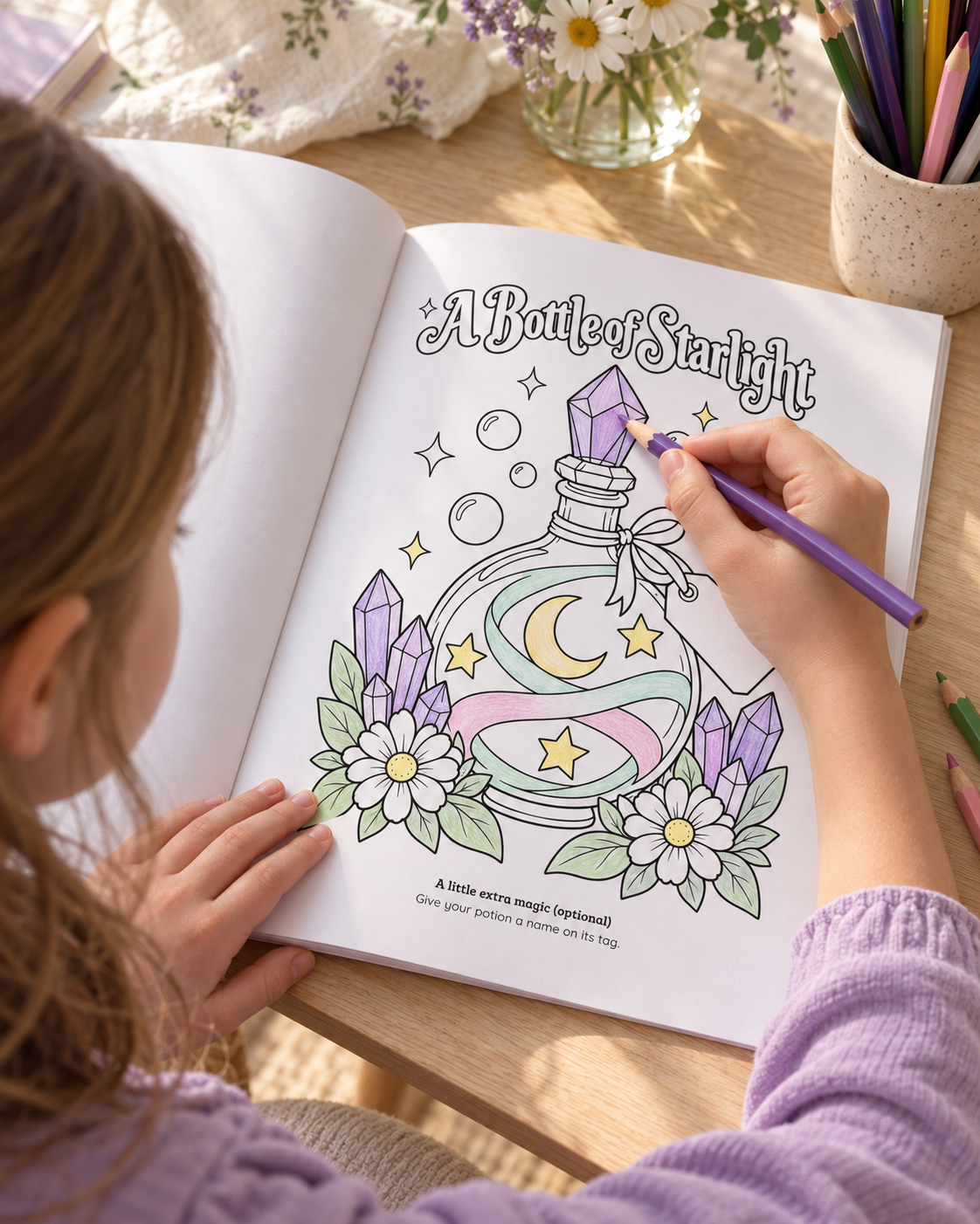 Crystal Wishes & Potion Swishes - Kids Colouring Book