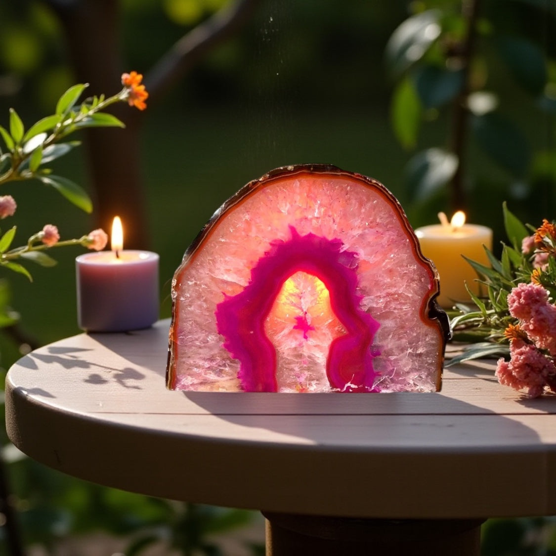 Agate Tea Light Candle Holder