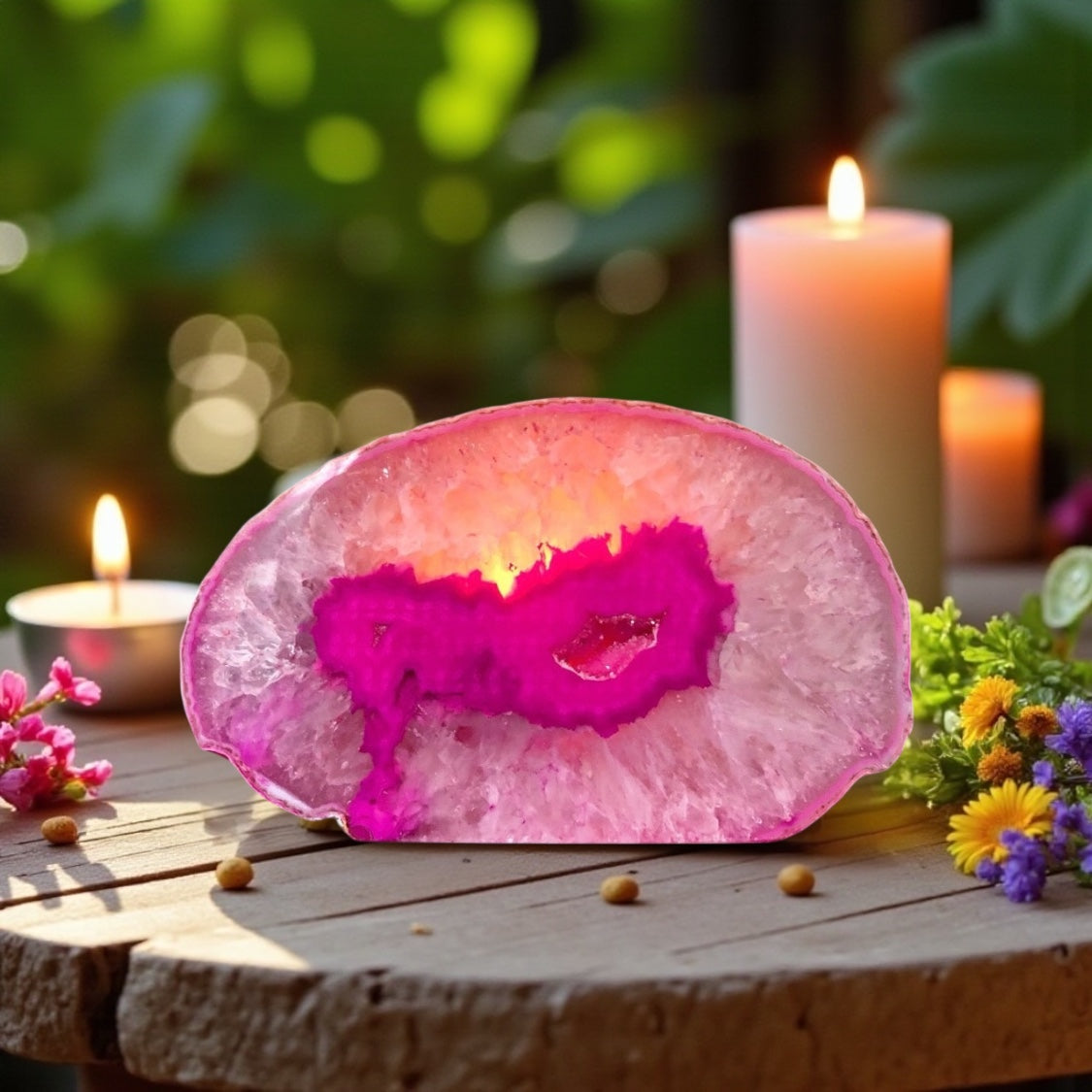 Agate Tea Light Candle Holder