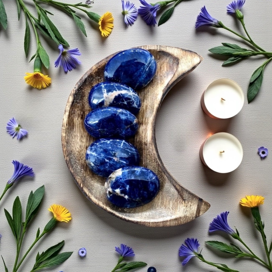 Sodalite Pillow Palm Stone