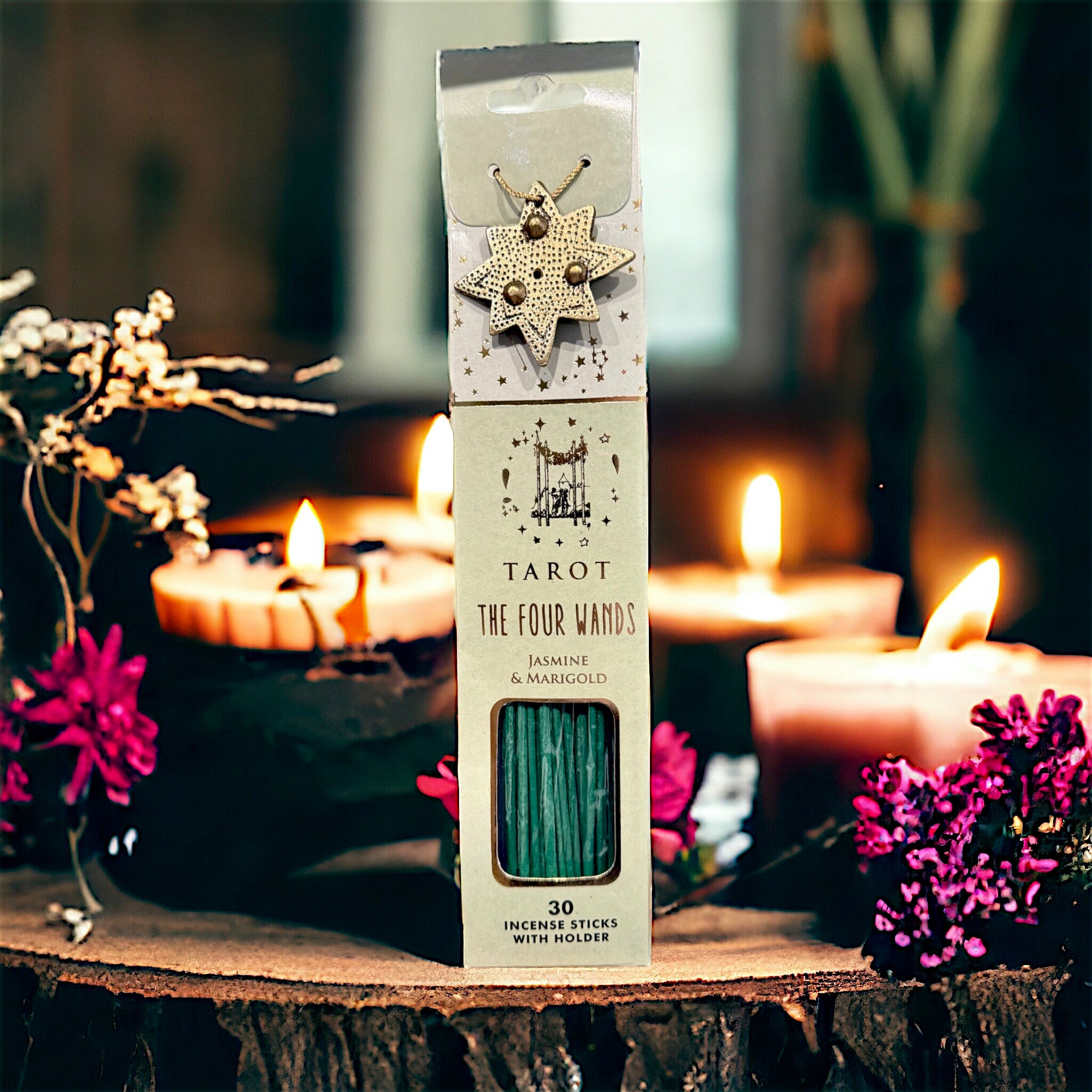 Tarot Cards Incense Sticks | The Four Wands - Jasmine & Merigold