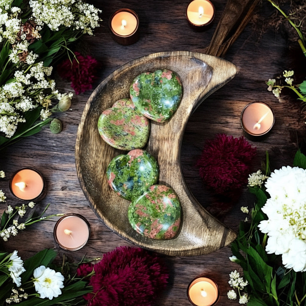 Unakite | Heart Worry Stone