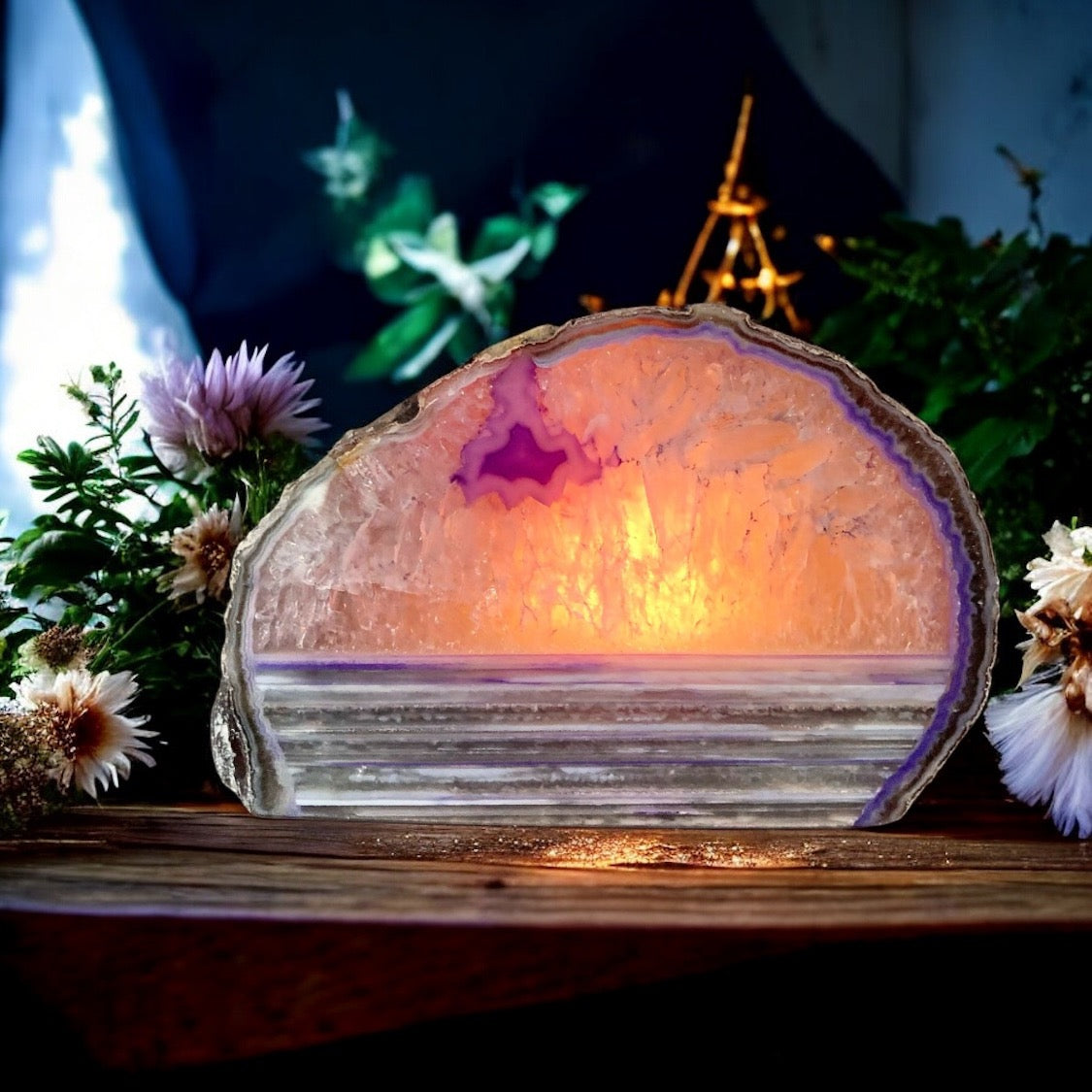 Agate Tea Light Candle Holder