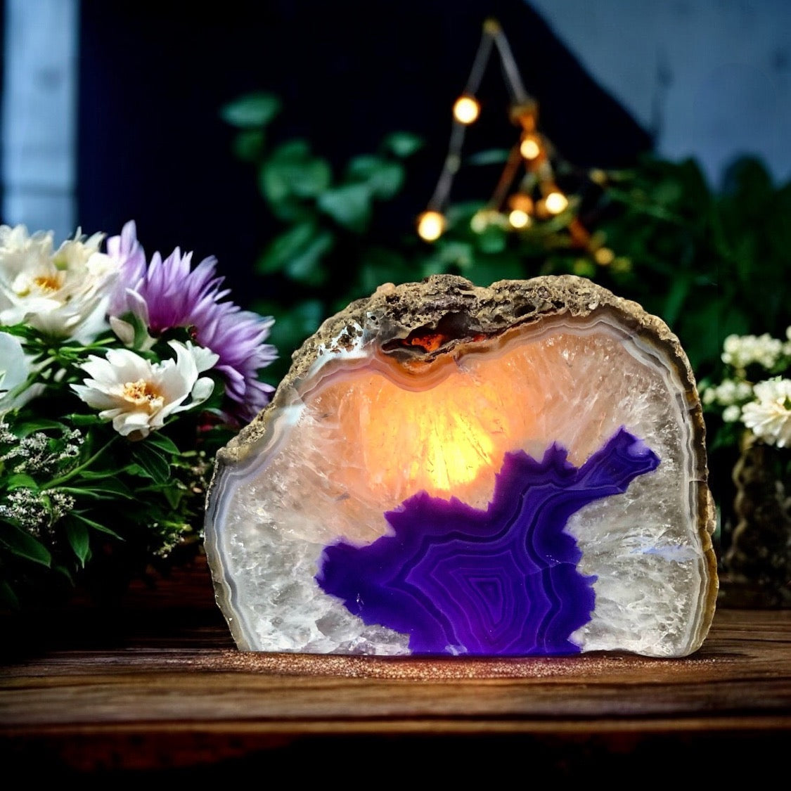 Agate Tea Light Candle Holder