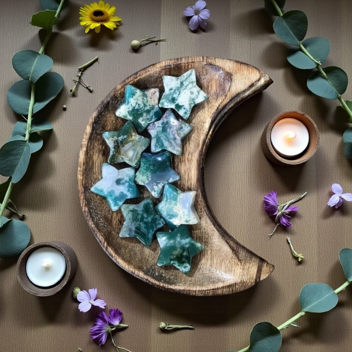 Moss Agate Star