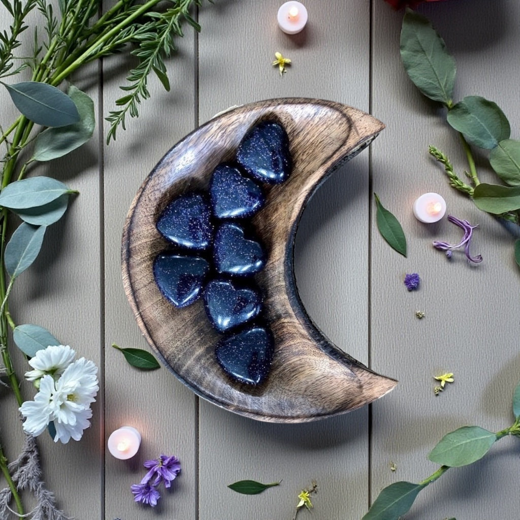 Blue Goldstone Heart