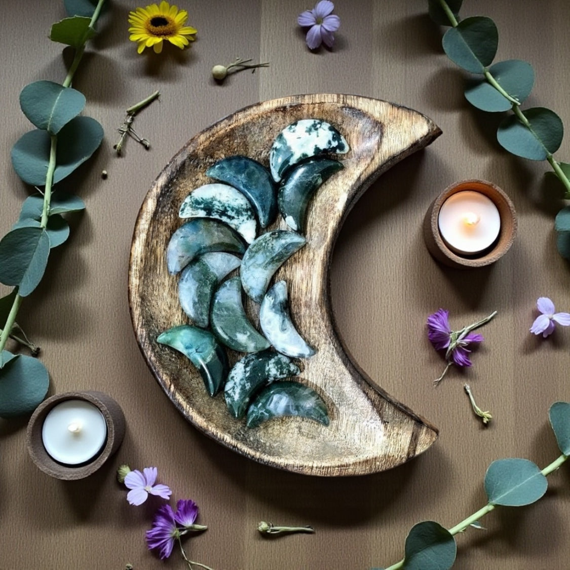 Moss Agate Moon