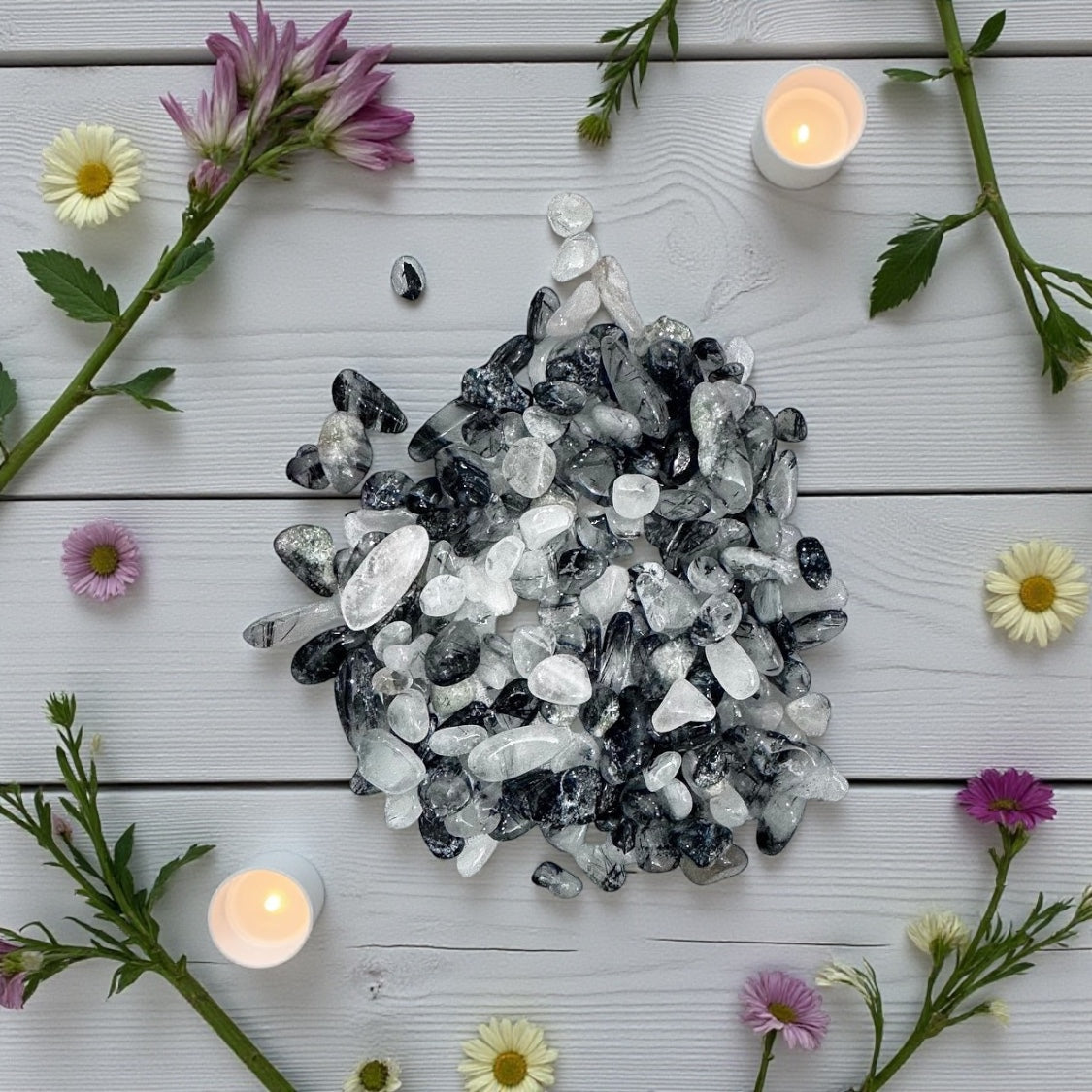 Tourmalinated Quartz | Crystal Chips