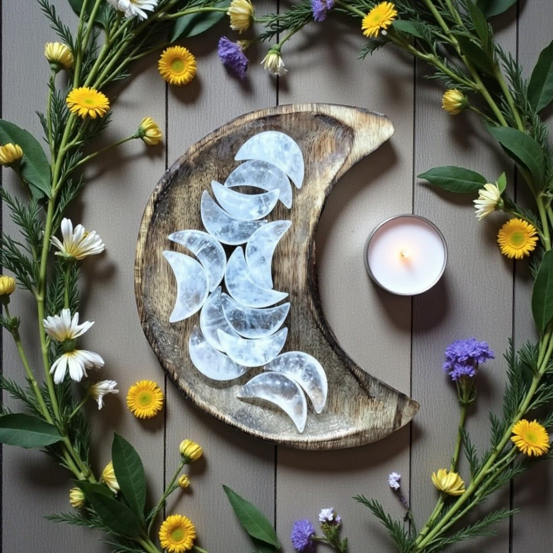 Clear Quartz Moon