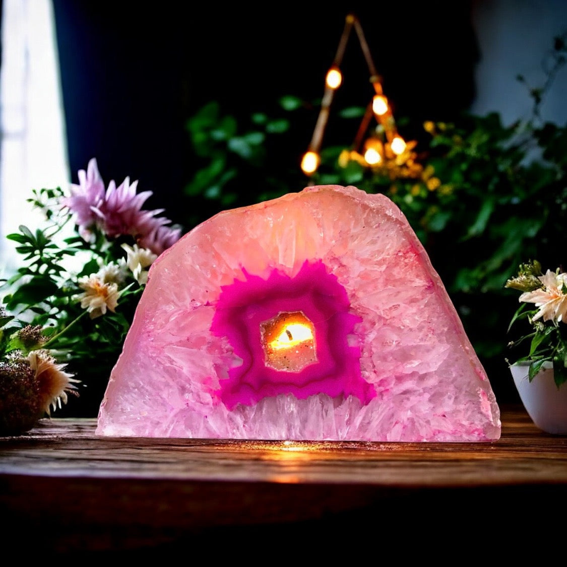 Agate Tea Light Candle Holder