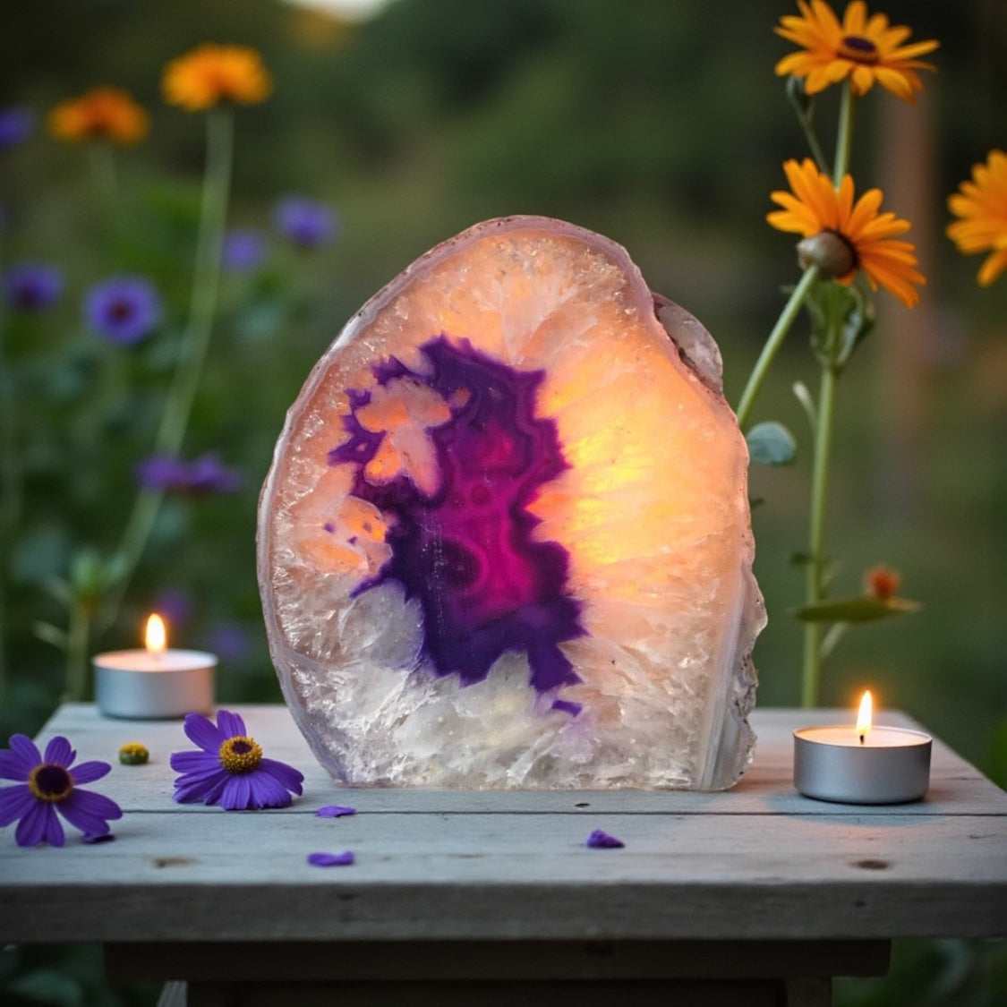 Agate Tea Light Candle Holder