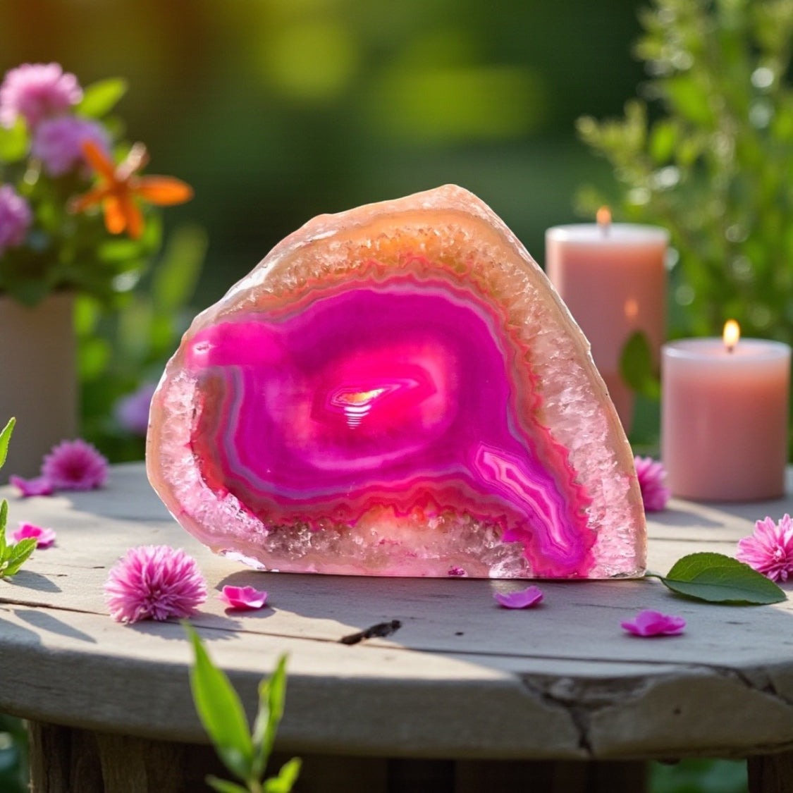 Agate Tea Light Candle Holder