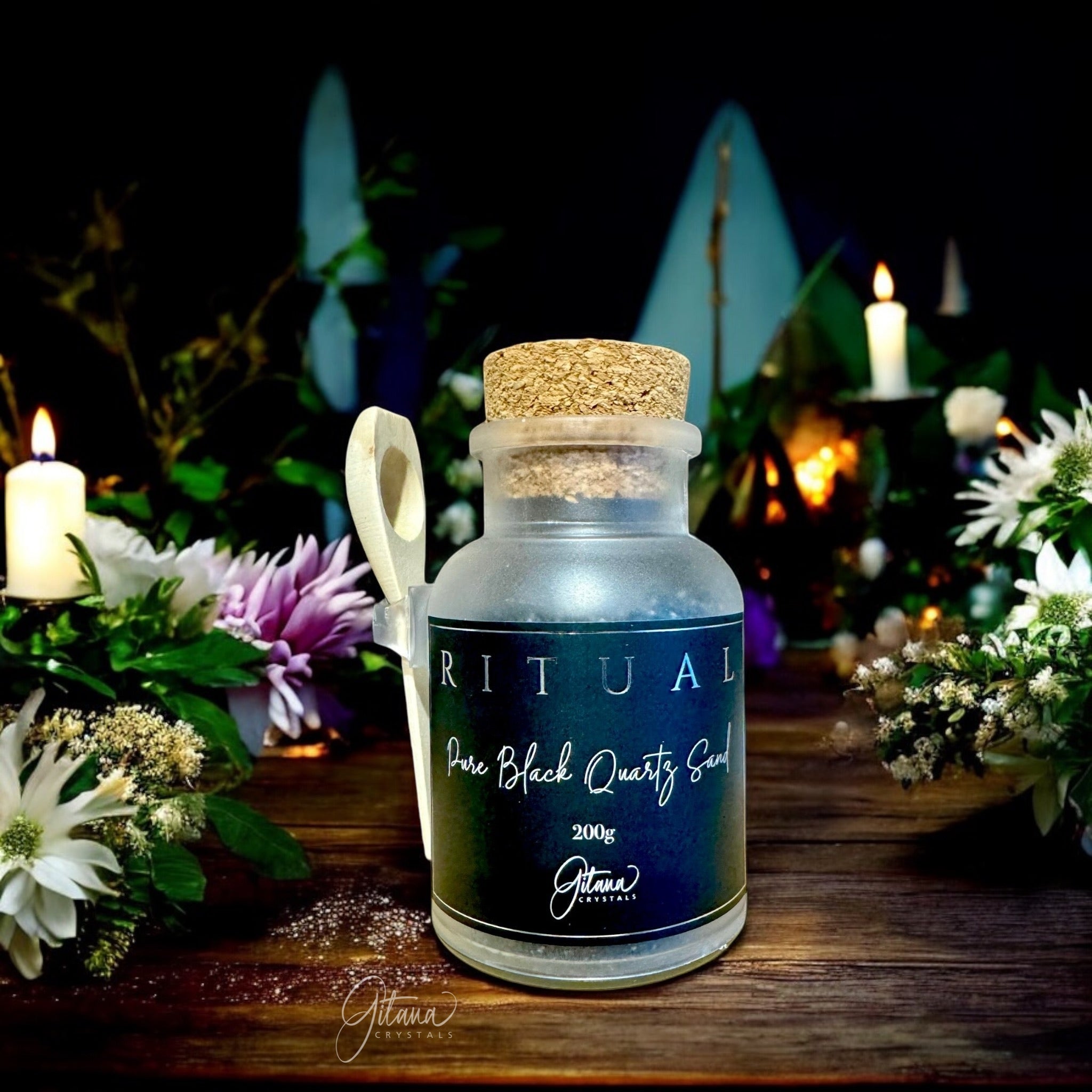 Black Quartz | Ritual & Smudging Sand ~ 200g