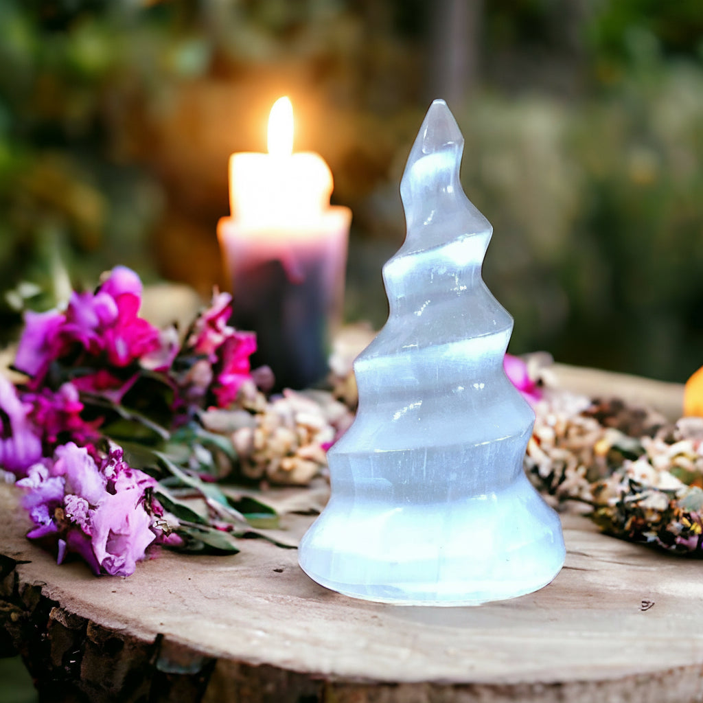 Selenite Unicorn Horn | Mini