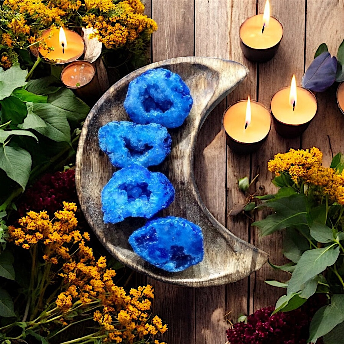 Agate Druzy Occos | Midnight Blue