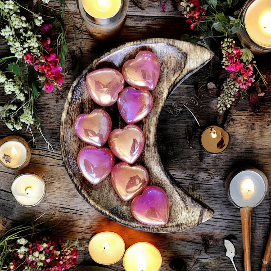 Aura Strawberry Obsidian Heart