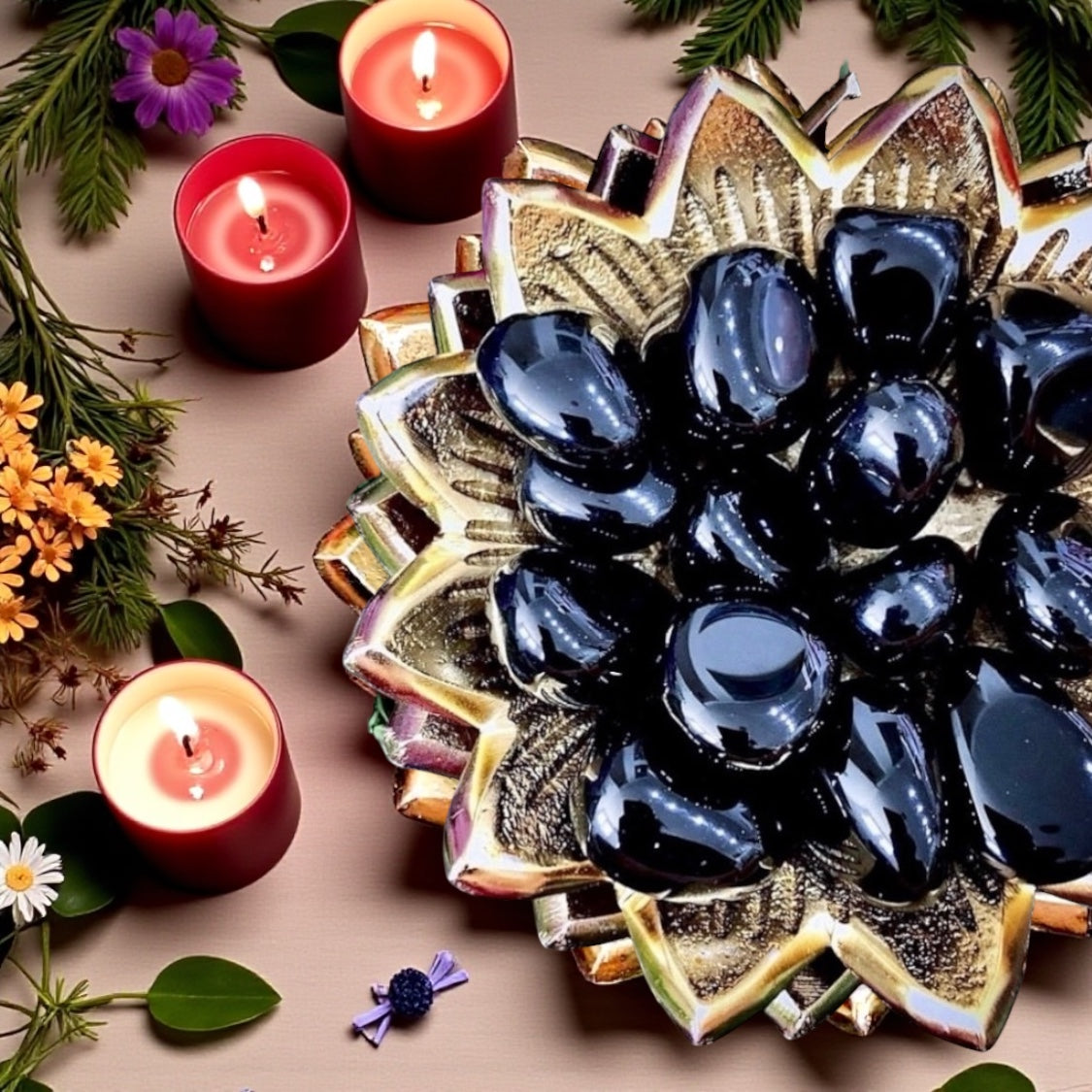 Black Obsidian Tumbles