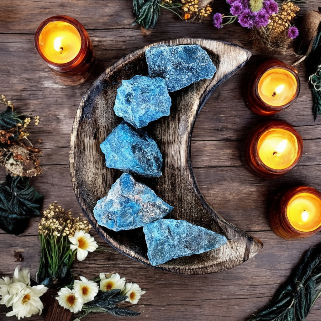 Blue Apatite Rough | Medium