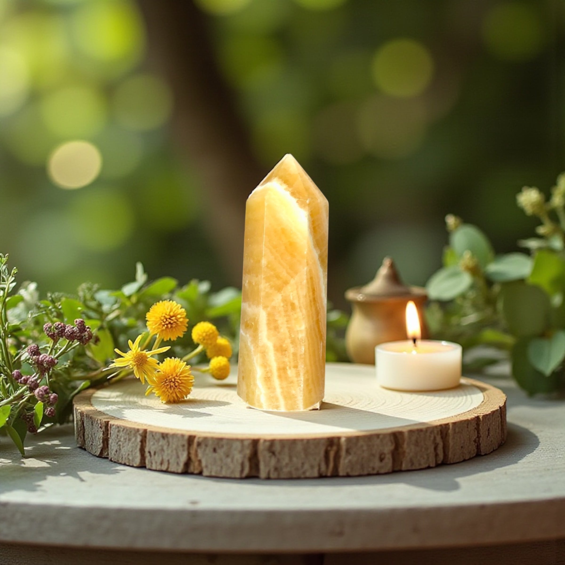 Orange Calcite Point