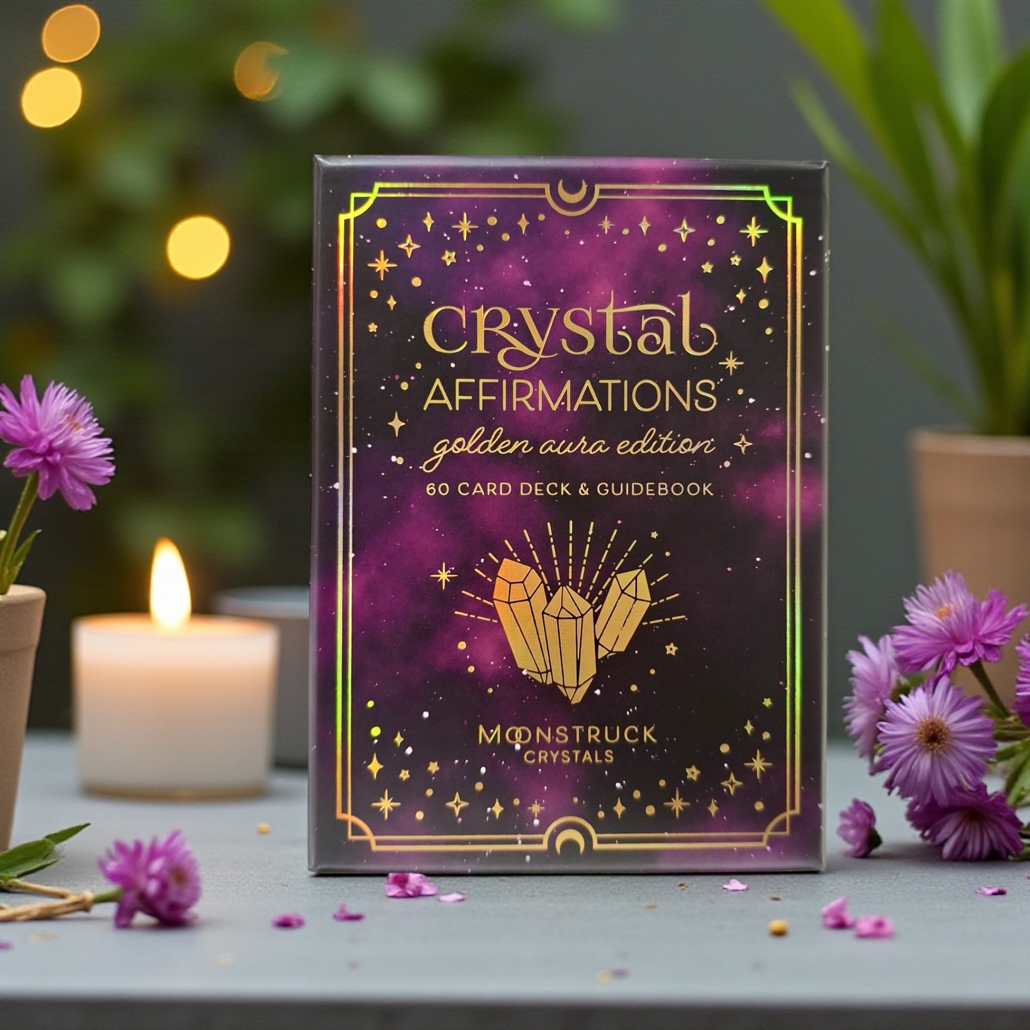 Crystal Affirmations Card Deck | Golden Aura Edition
