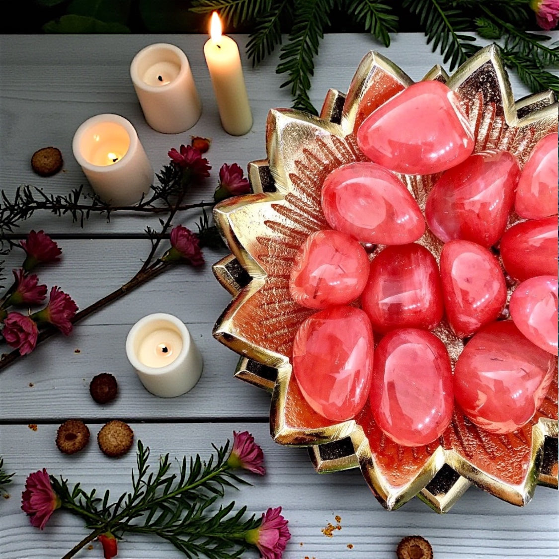 Strawberry Obsidian Tumbles