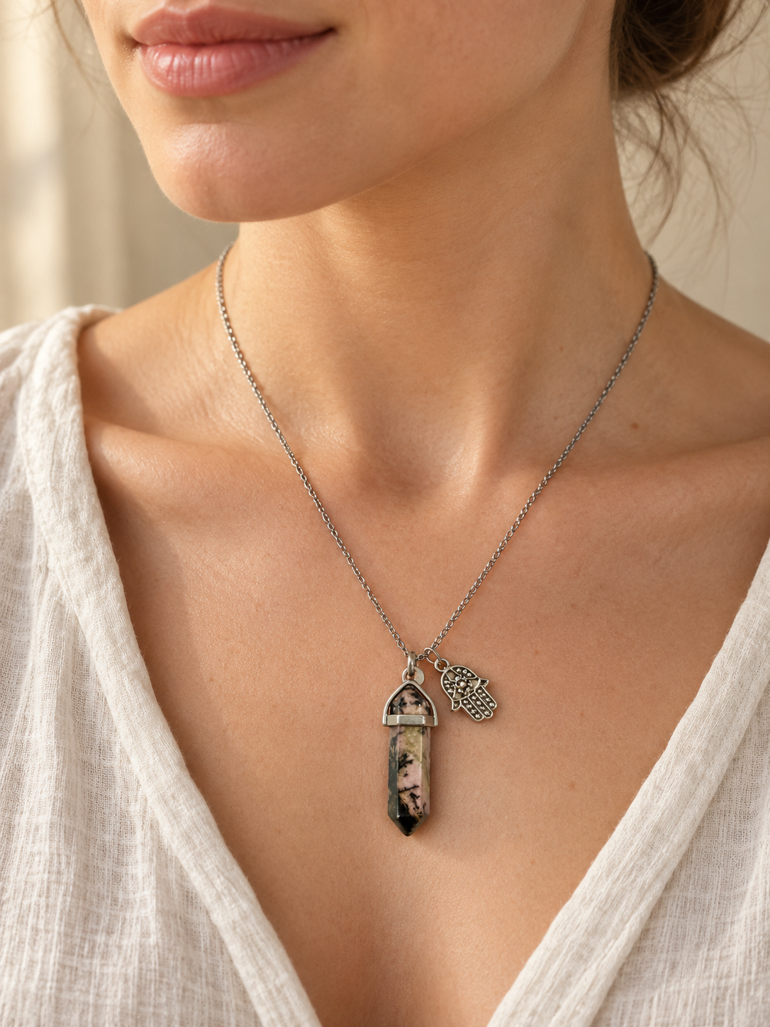 Soulstone Necklace - Rhodonite
