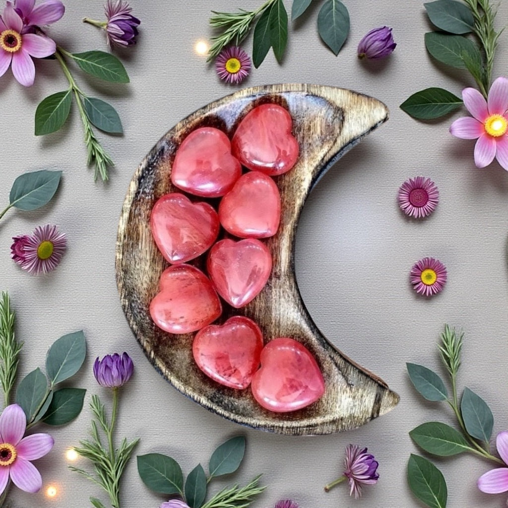 Strawberry Obsidian Heart