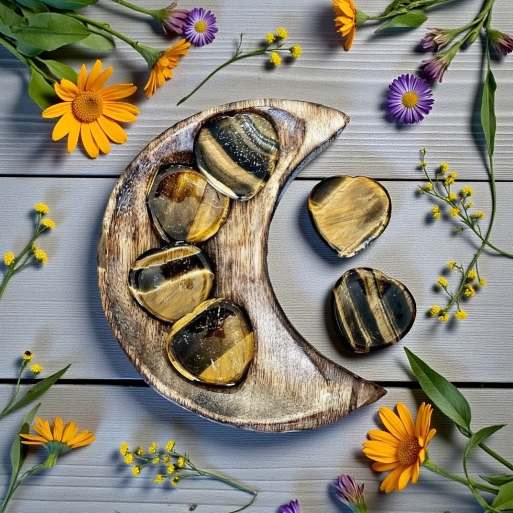Tigers Eye | Heart Worry Stone