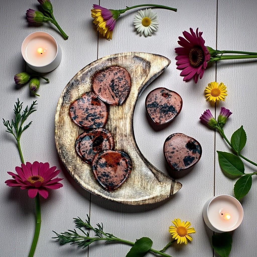 Mahogany Obsidian | Heart Worry Stone