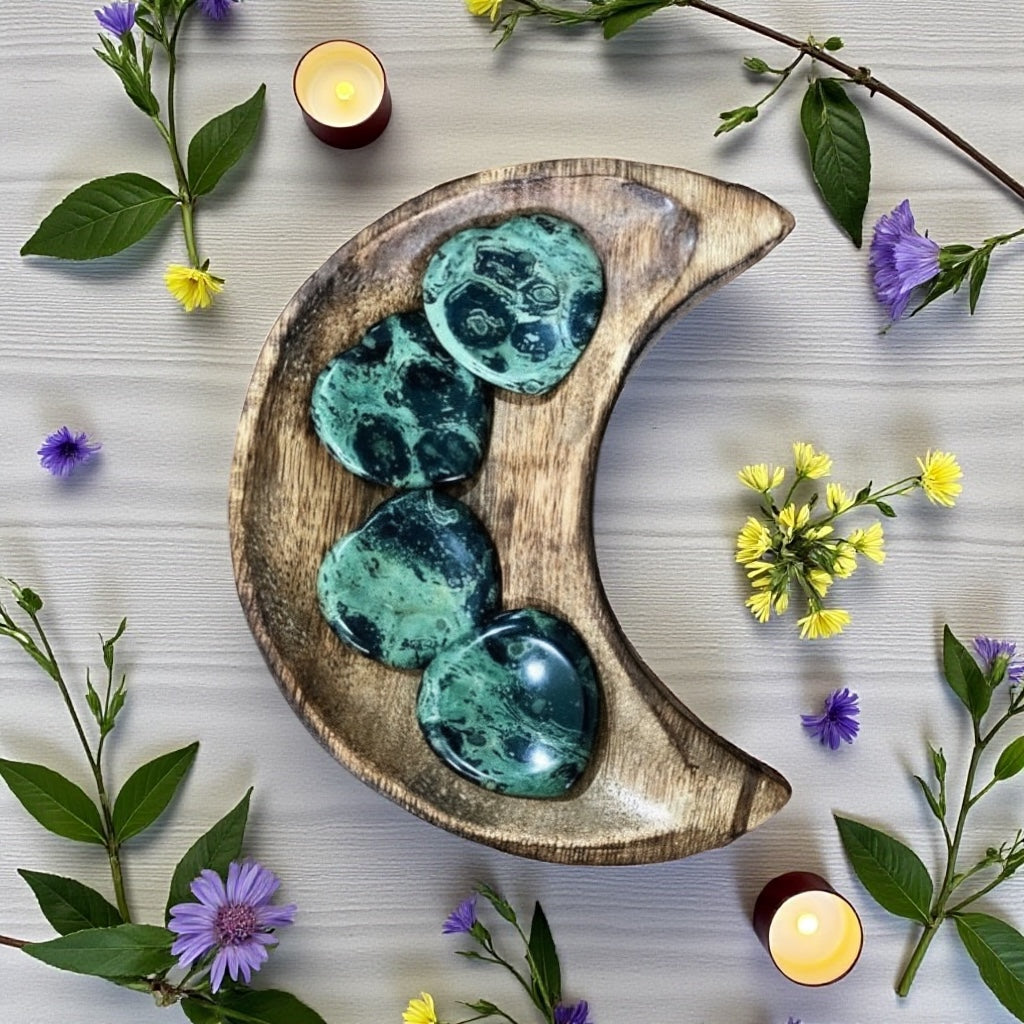 Kambaba Jasper | Heart Worry Stone