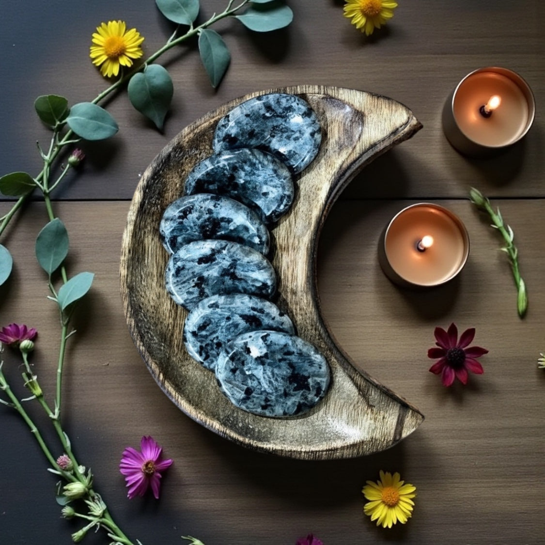 Larvikite Worry Stone