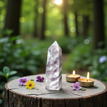 Pink Tourmaline Quartz Point