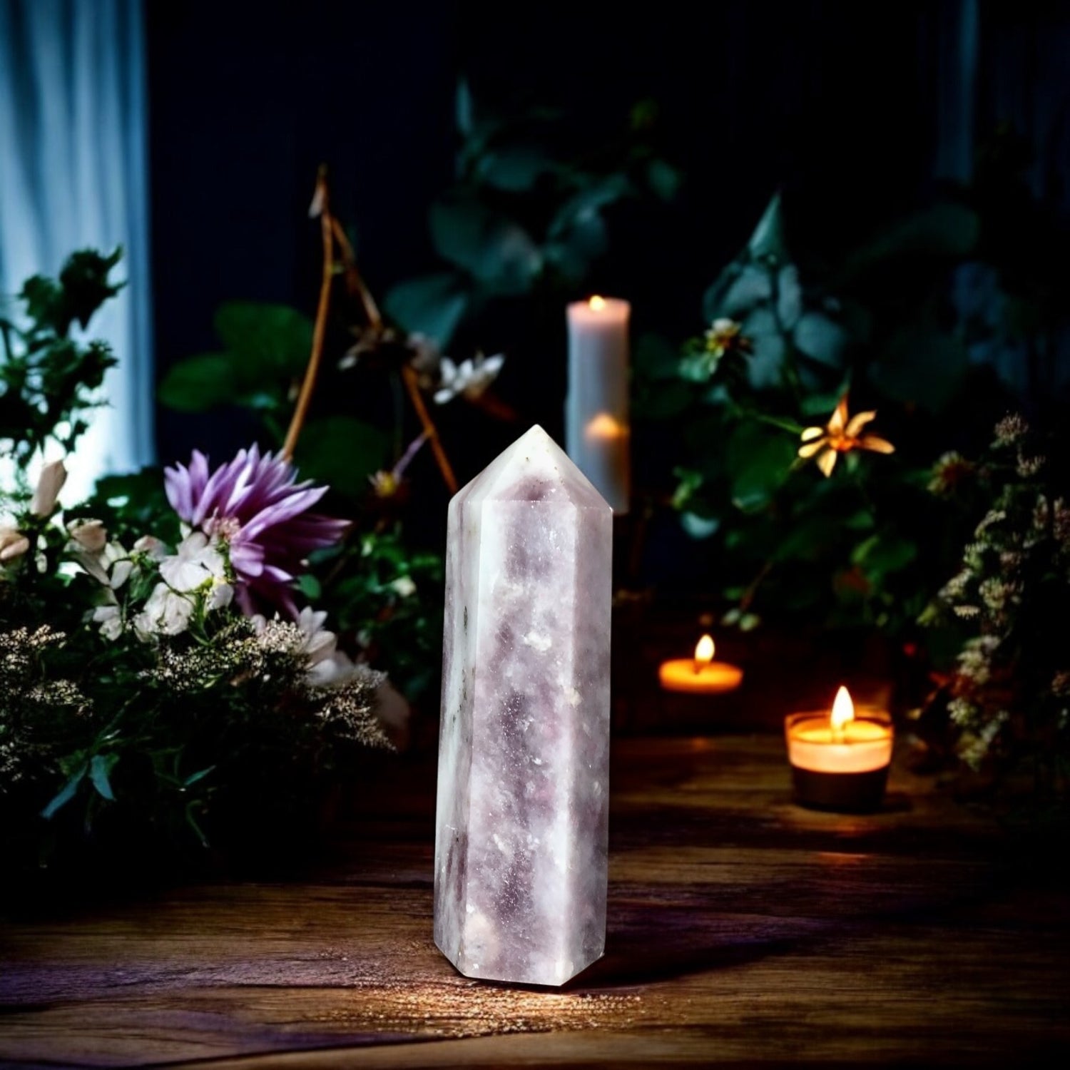 Pink Tourmaline Quartz Point