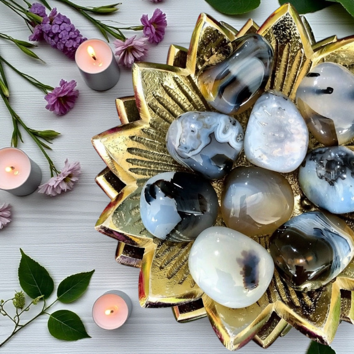 Dendritic Agate Tumbles