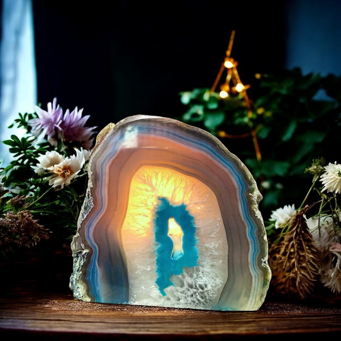 Agate Tea Light Candle Holder