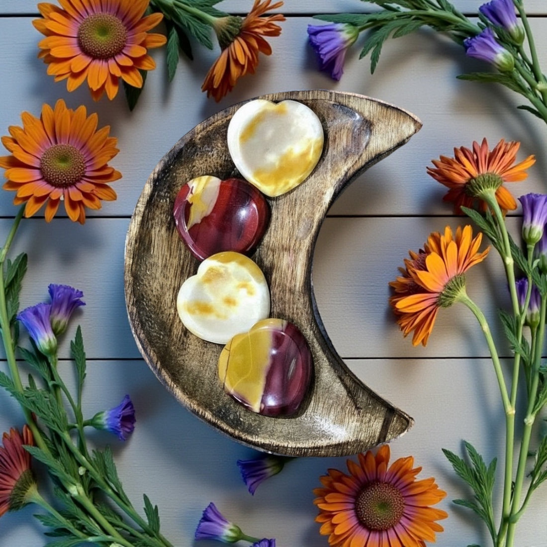 Mookaite Jasper | Heart Worry Stone