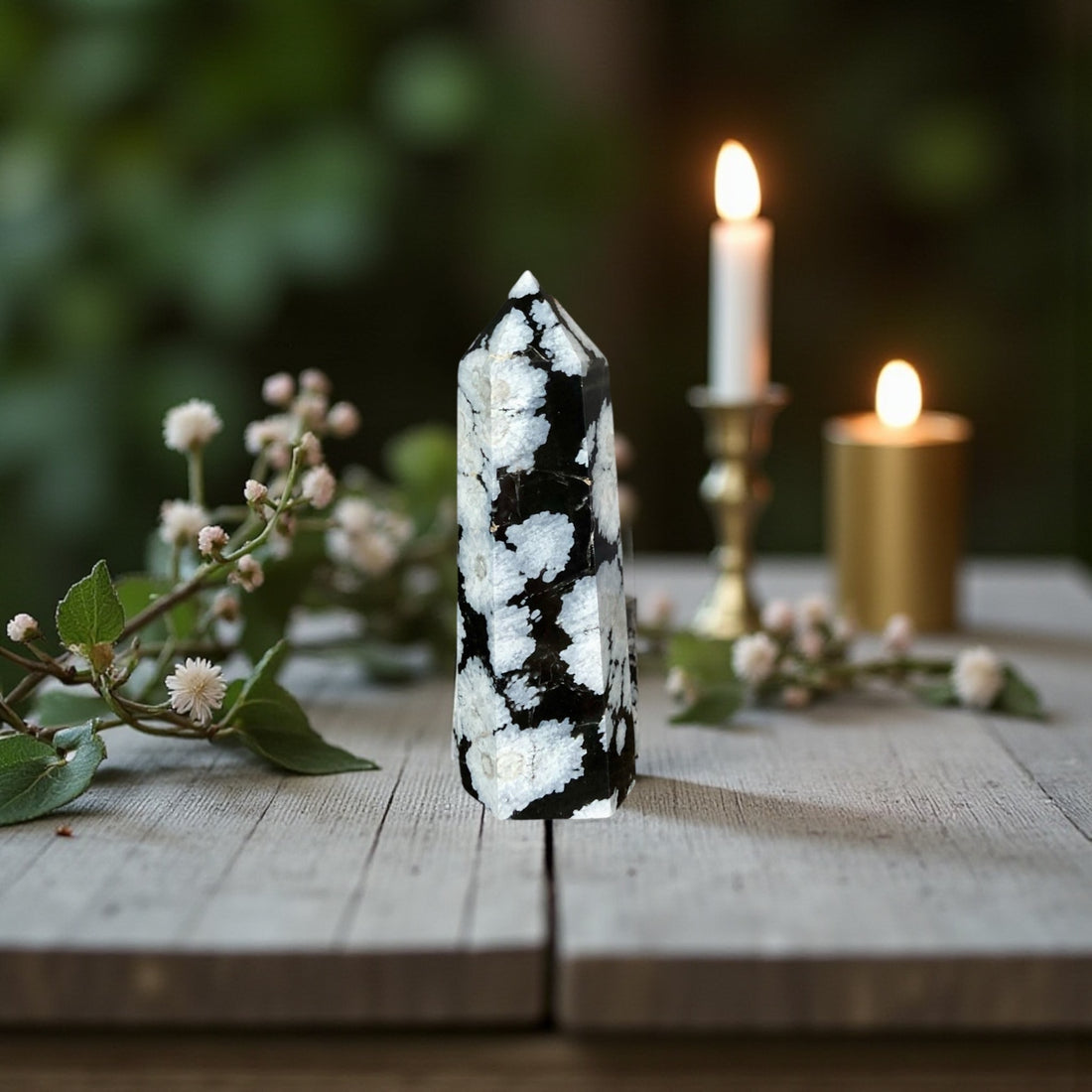 Snowflake Obsidian Point