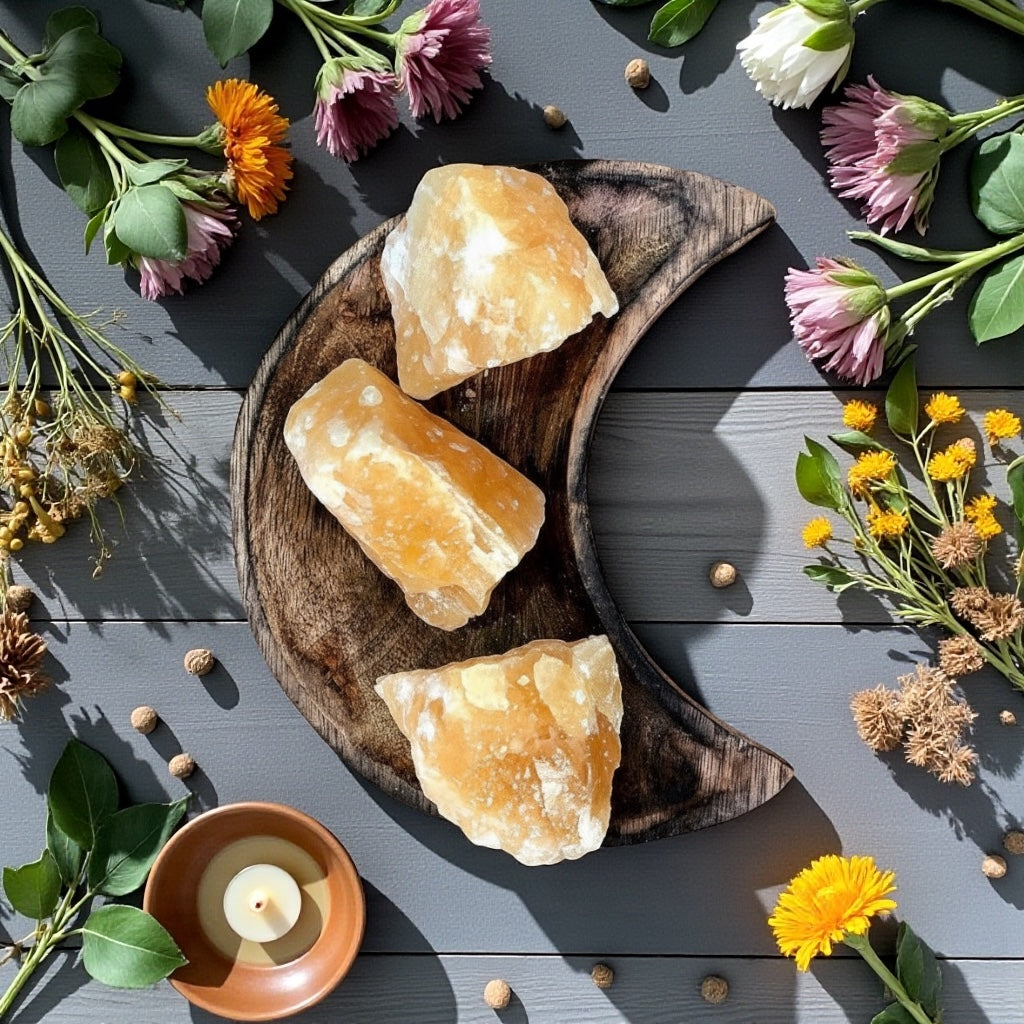 Orange Calcite Rough | Large