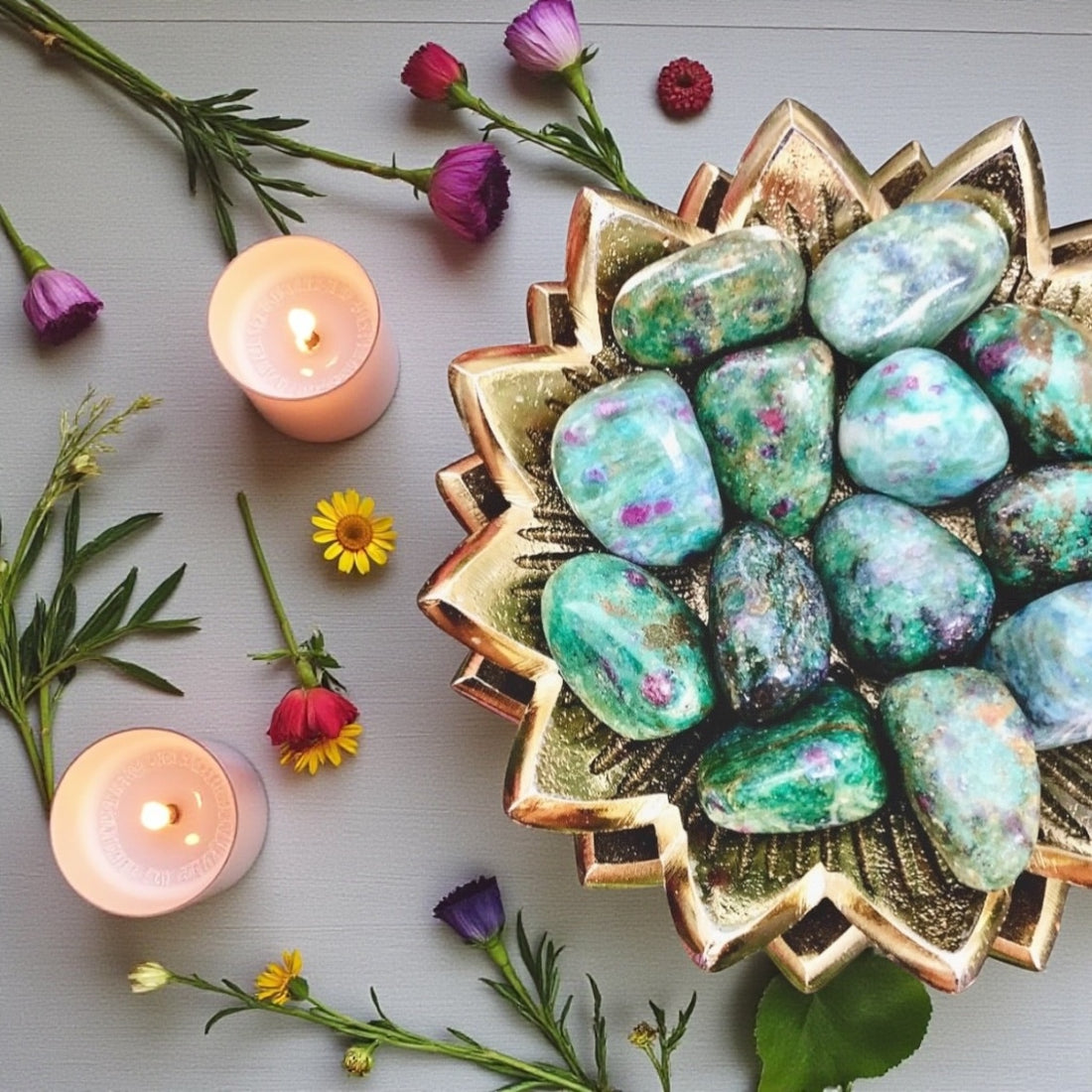 Ruby Fuchsite Tumbles | Small