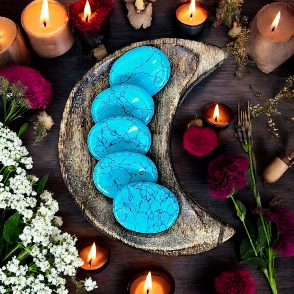Turquoise Howlite Worry Stone