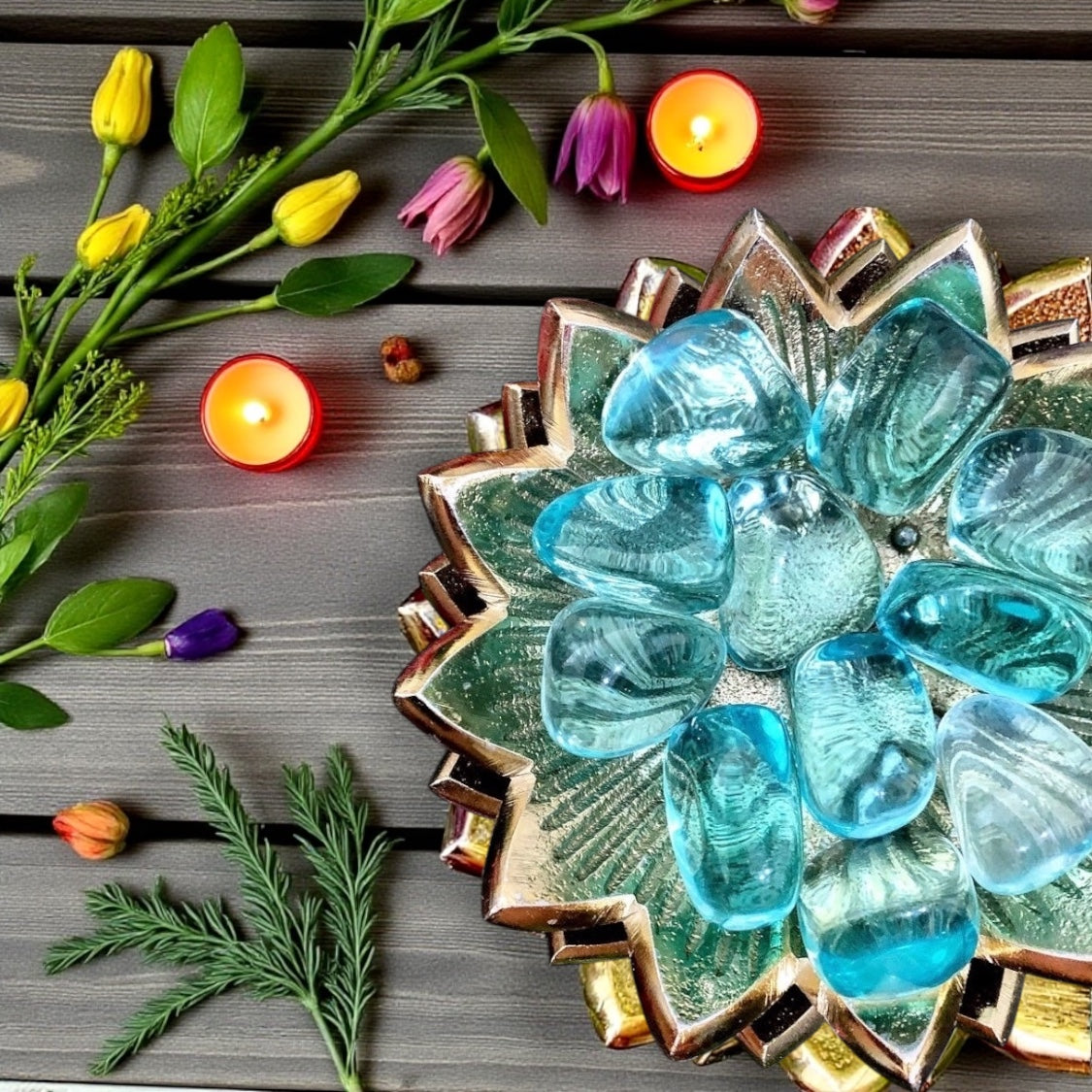 Aqua Obsidian Tumbles