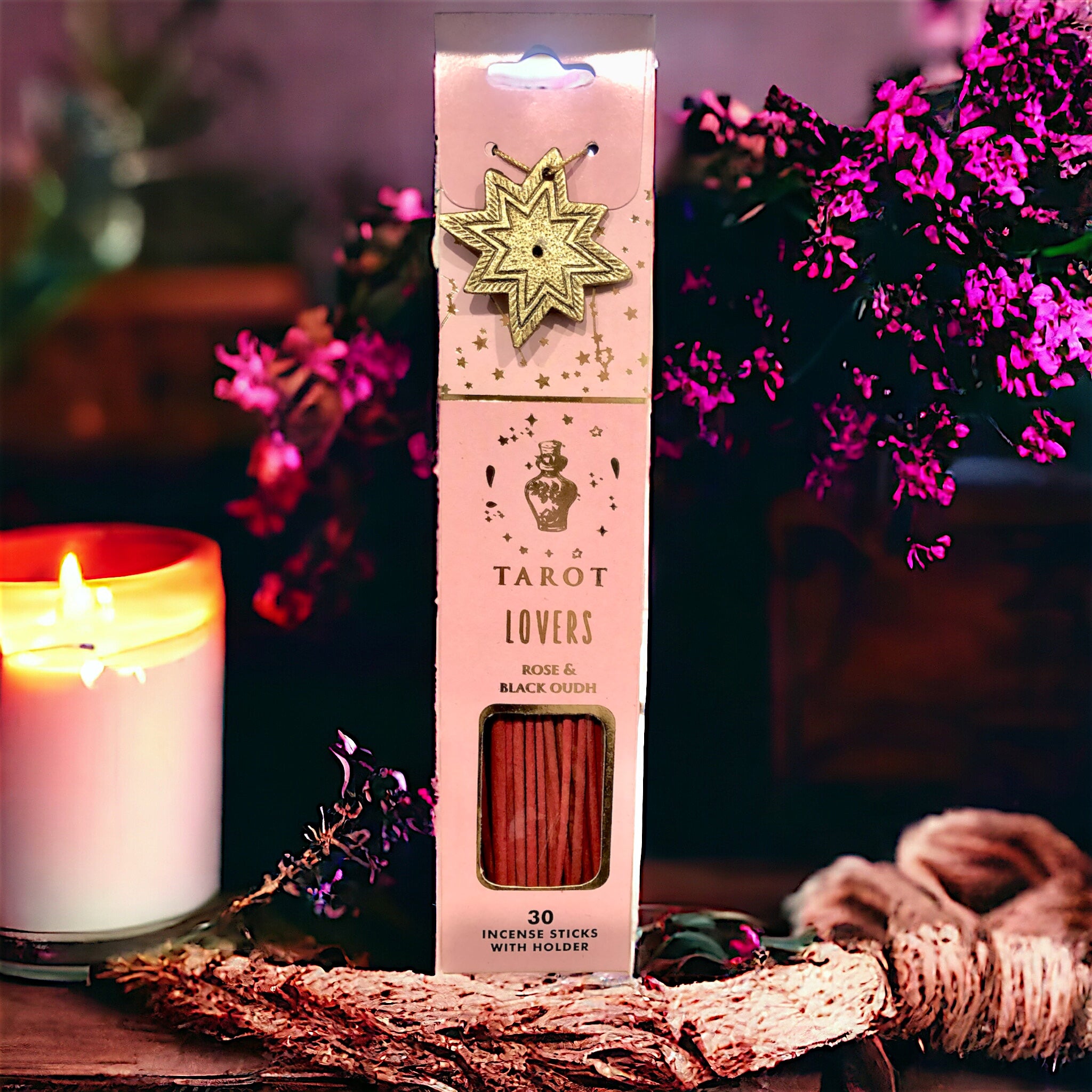 Tarot Cards Incense Sticks | Lovers - Rose &amp; Black Oudh