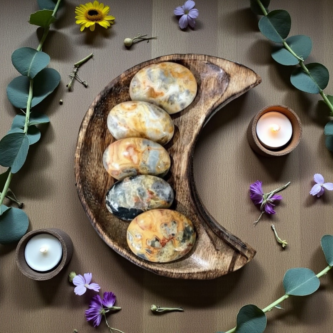 Crazy Lace Pillow Palm Stone