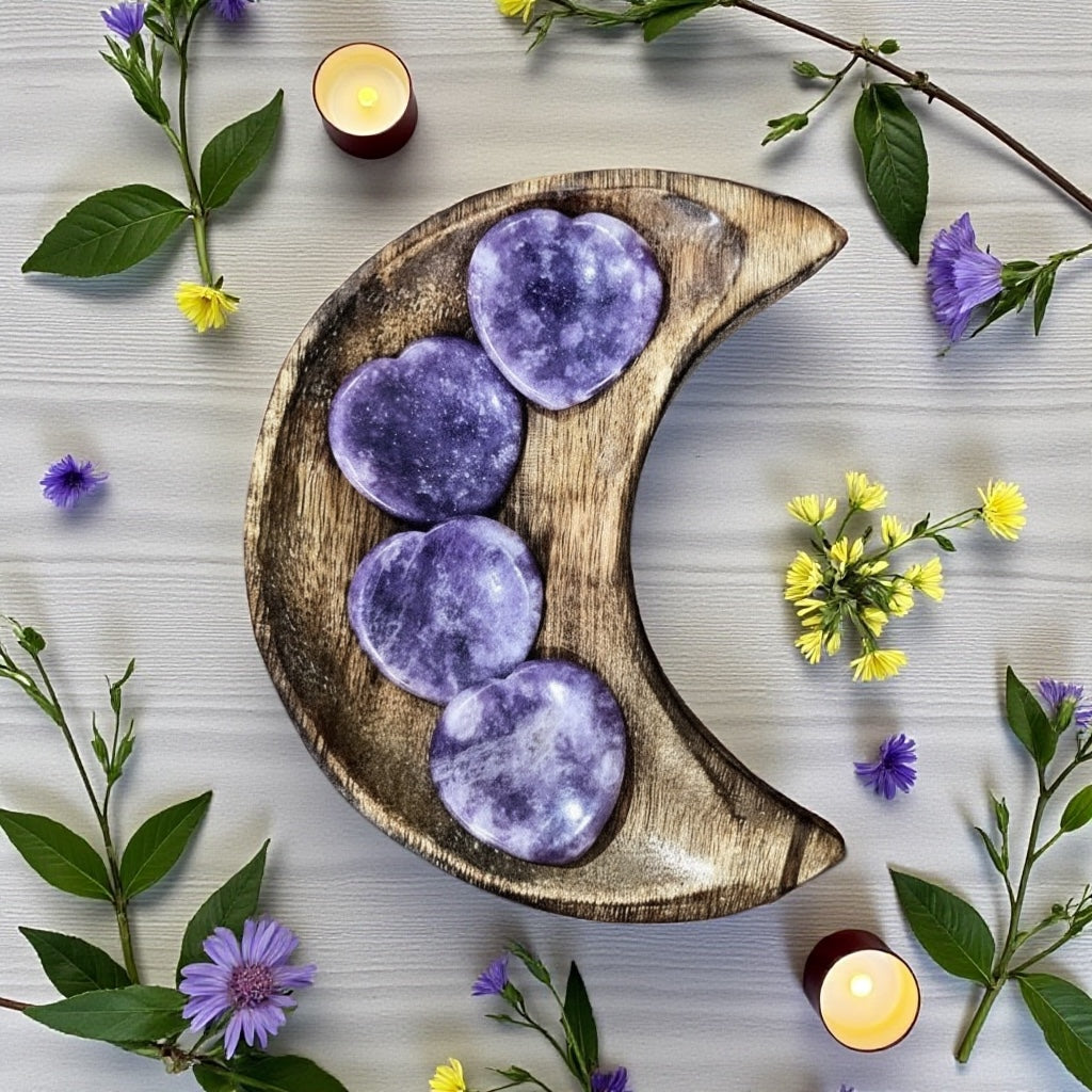 Lepidolite | Heart Worry Stone