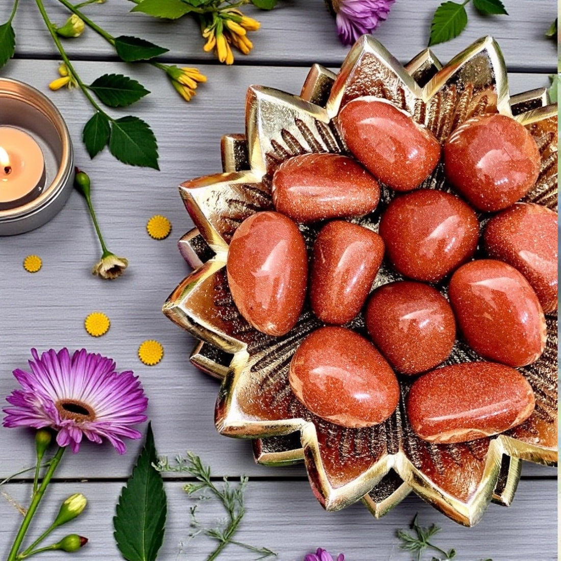 Red Goldstone Tumbles