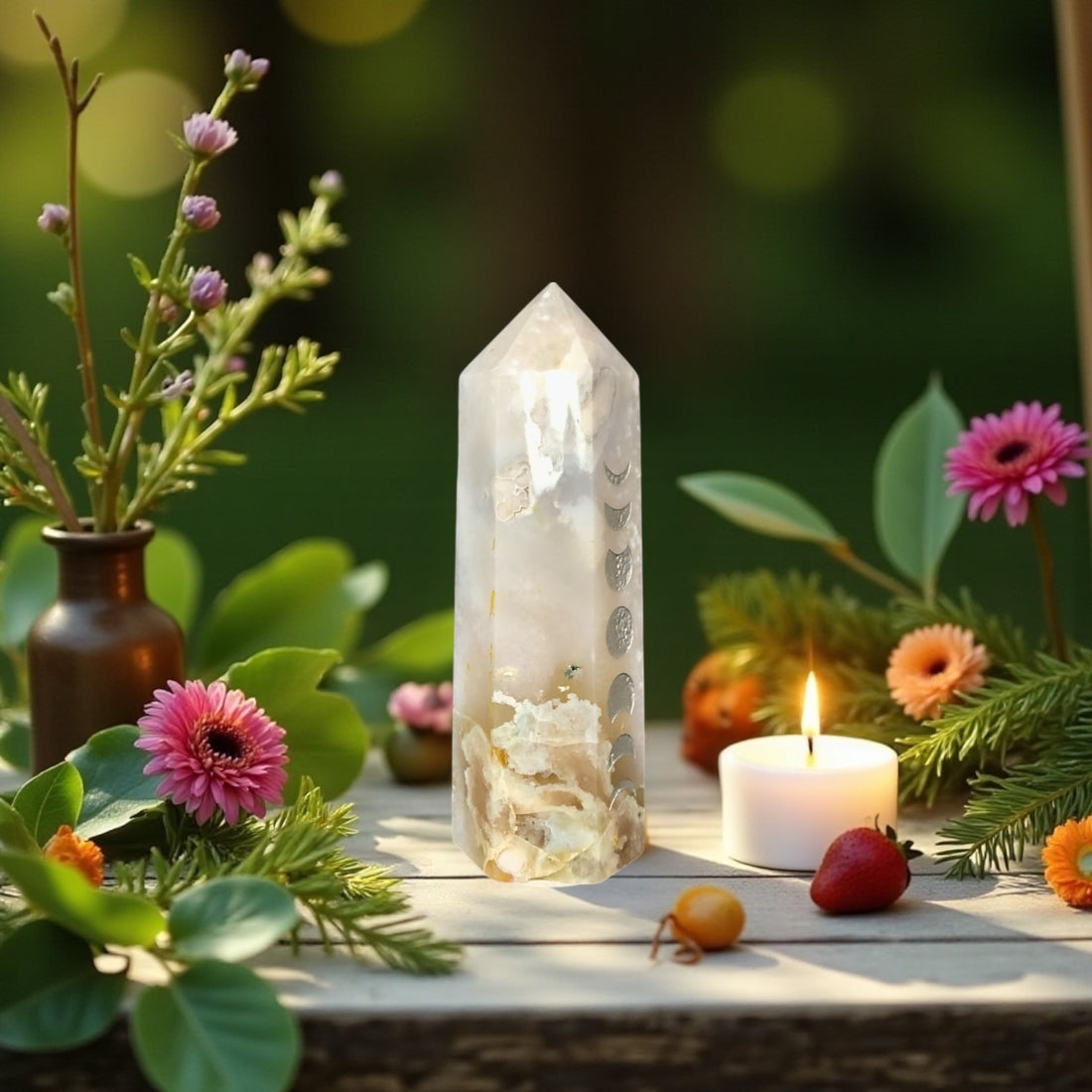 Flower Agate Point | Moon Phase