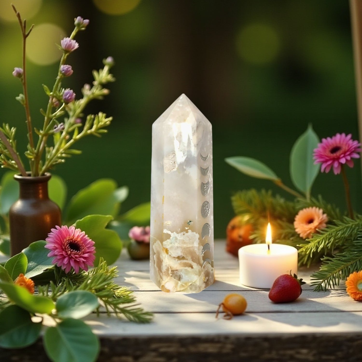 Flower Agate Point | Moon Phase