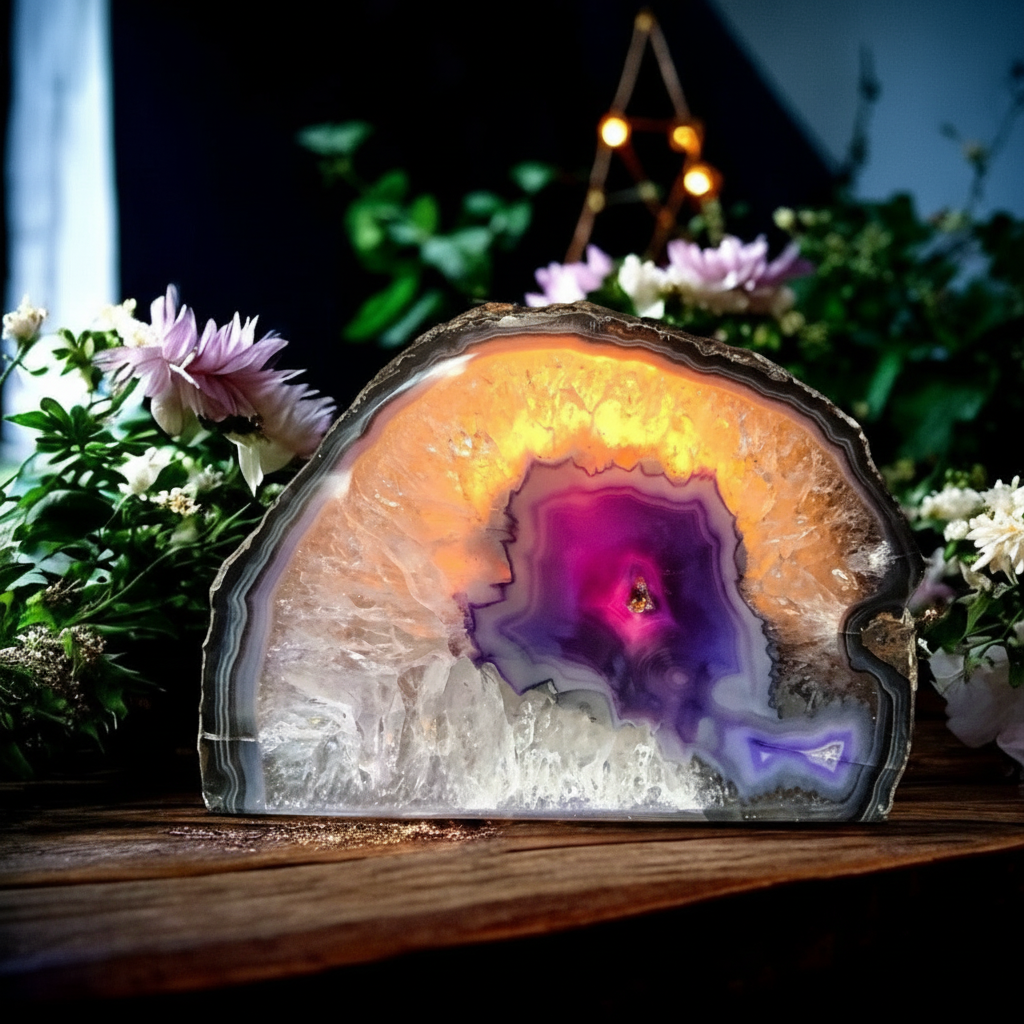 Agate Tea Light Candle Holder